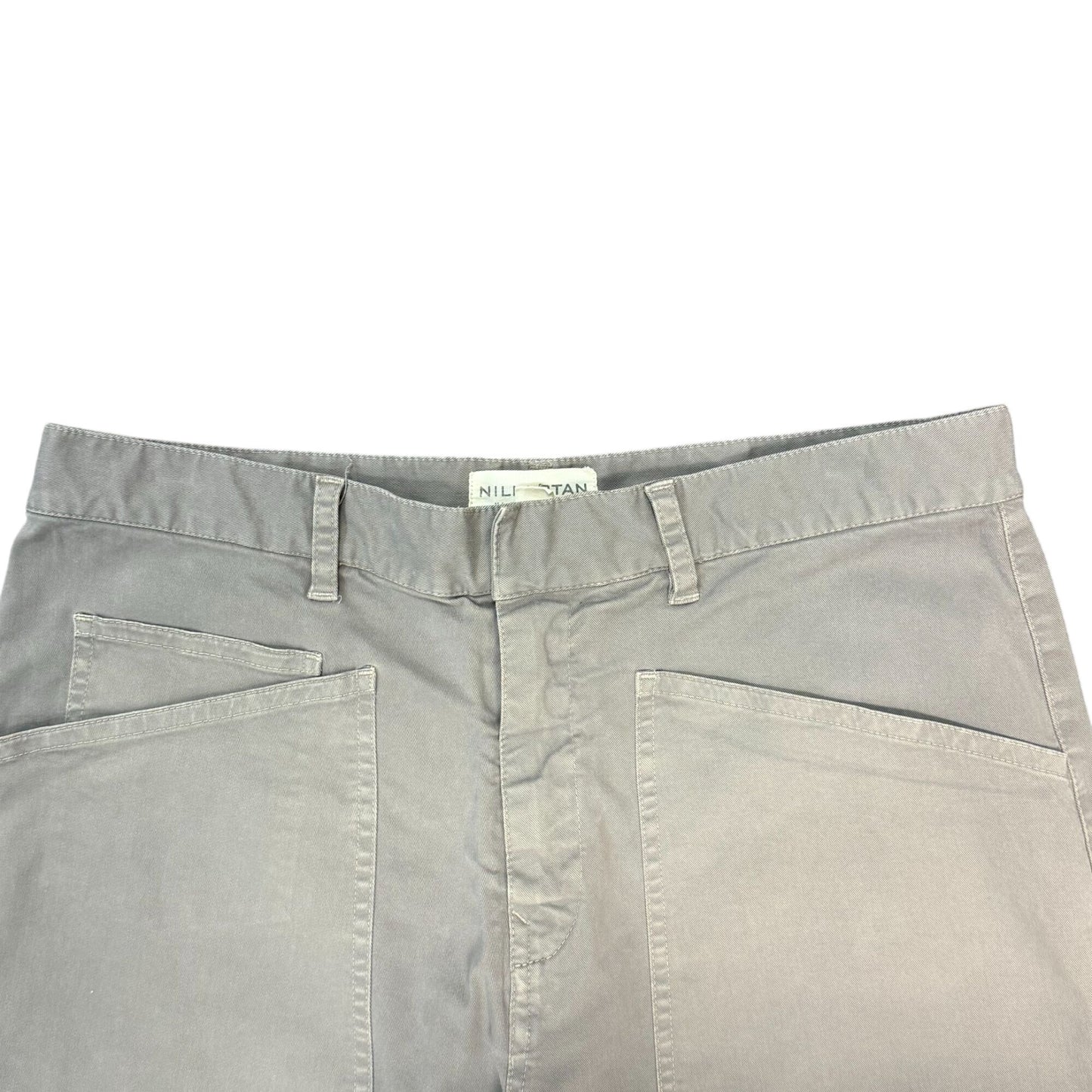 Nili Lotan Gray Cotton-Blend Utility Pants Size 6