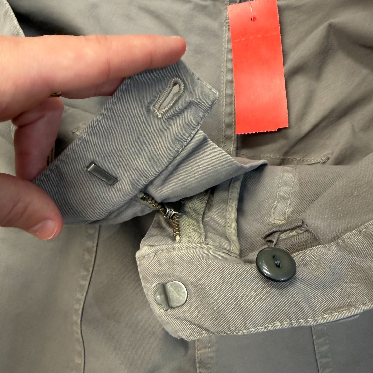 Nili Lotan Gray Cotton-Blend Utility Pants Size 6