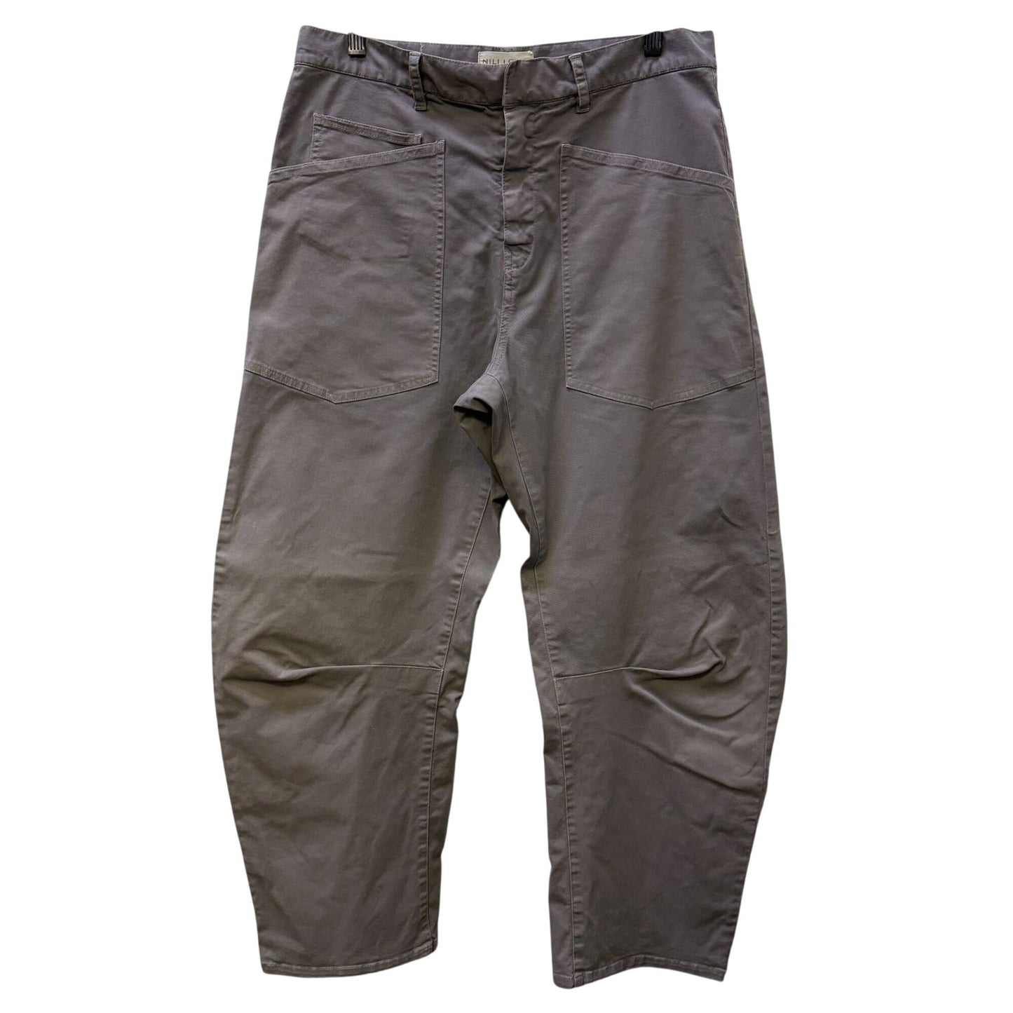 Nili Lotan Gray Cotton-Blend Utility Pants Size 6