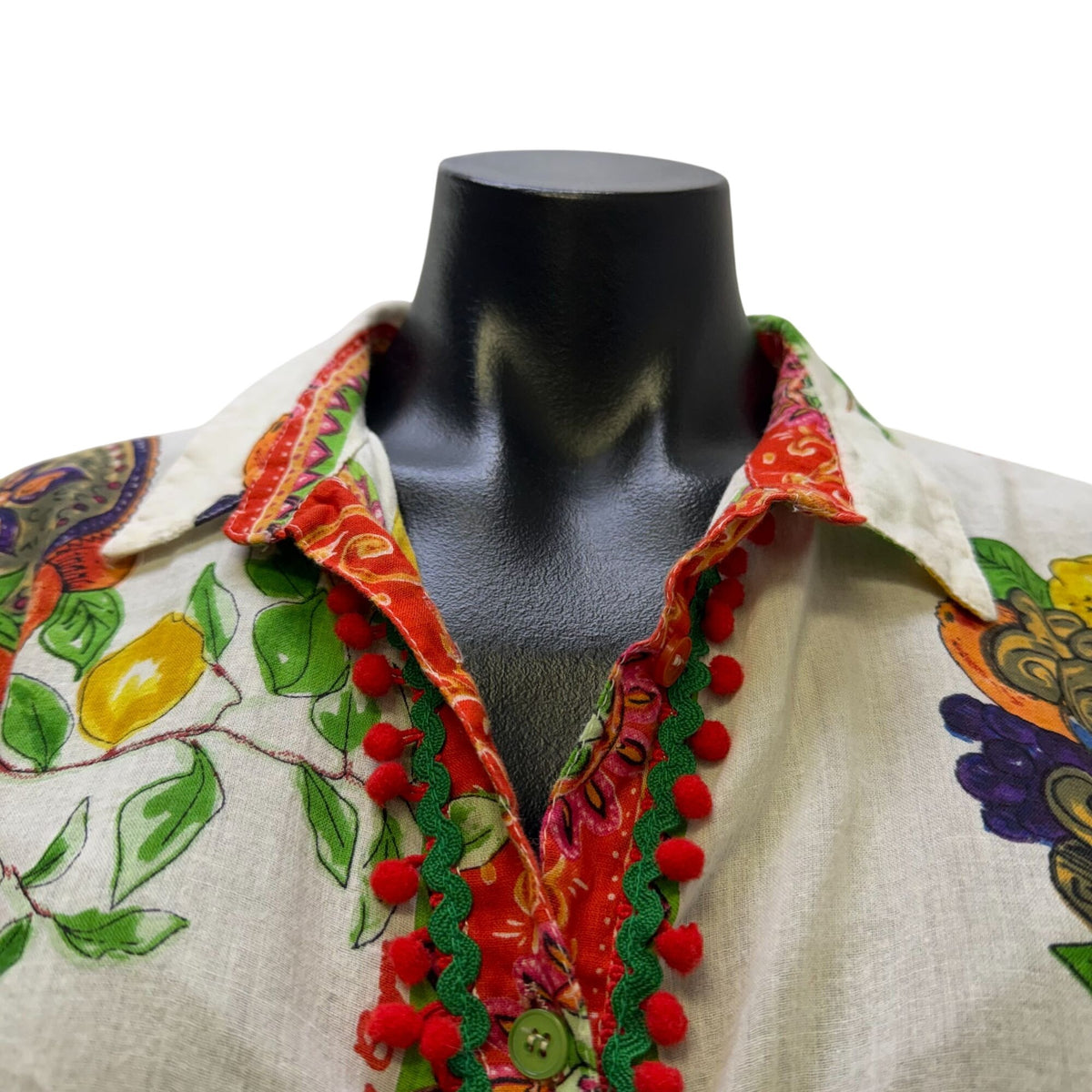 Antica Sartoria By Giacomo Cinque Blouse White Multi-Color Print S