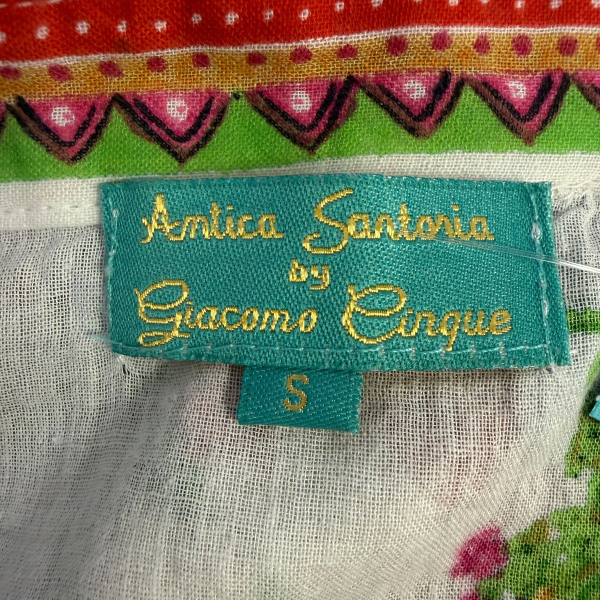 Antica Sartoria By Giacomo Cinque Blouse White Multi-Color Print S