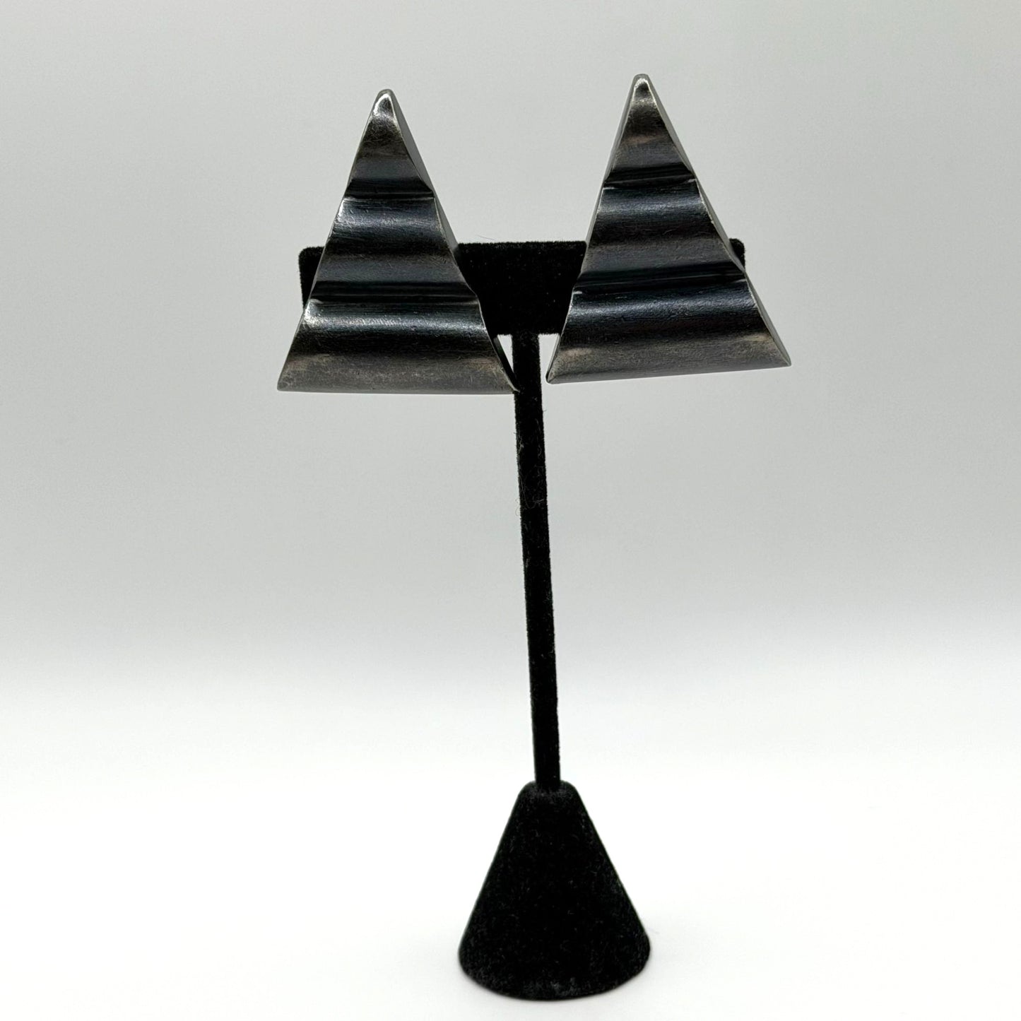 Ben Amun Vintage Silver-Tone Geometric Clip-On Earrings