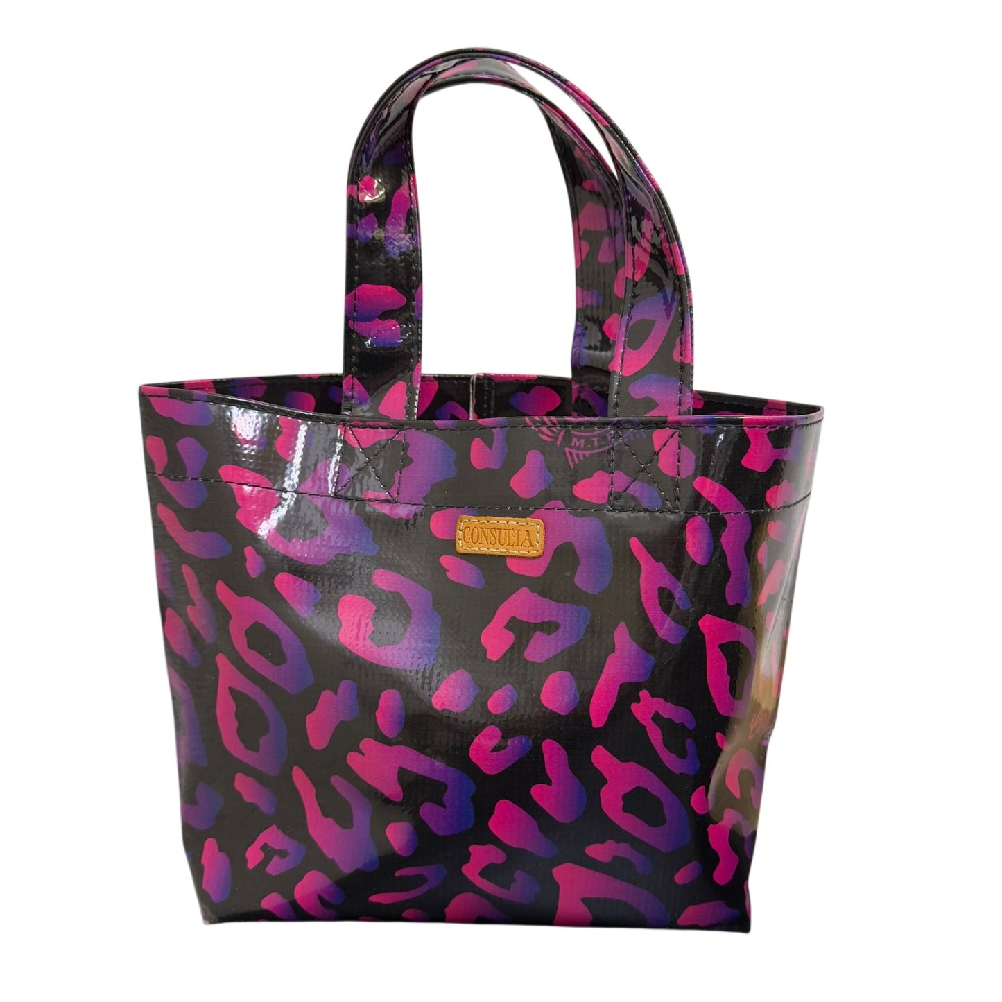 Consuela Print Tote Bag Black Pink Leopard