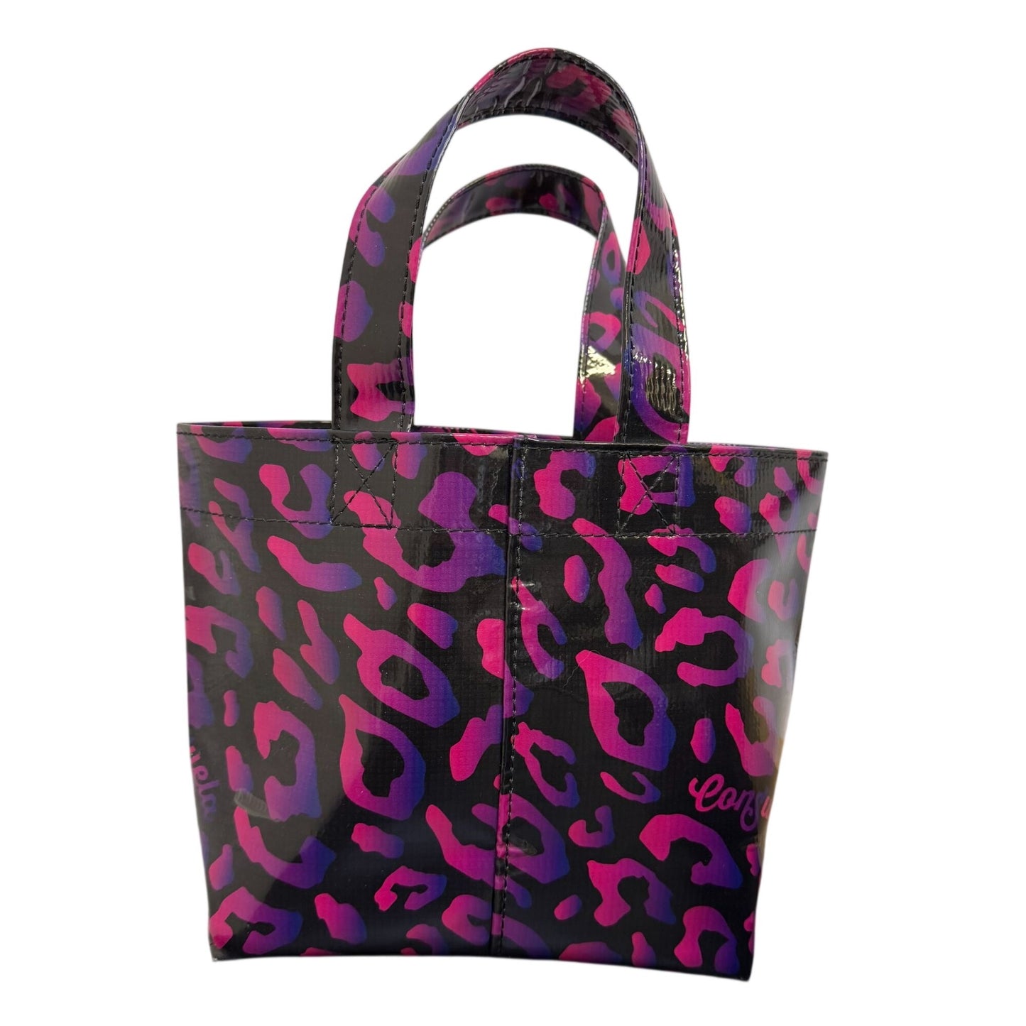 Consuela Print Tote Bag Black Pink Leopard