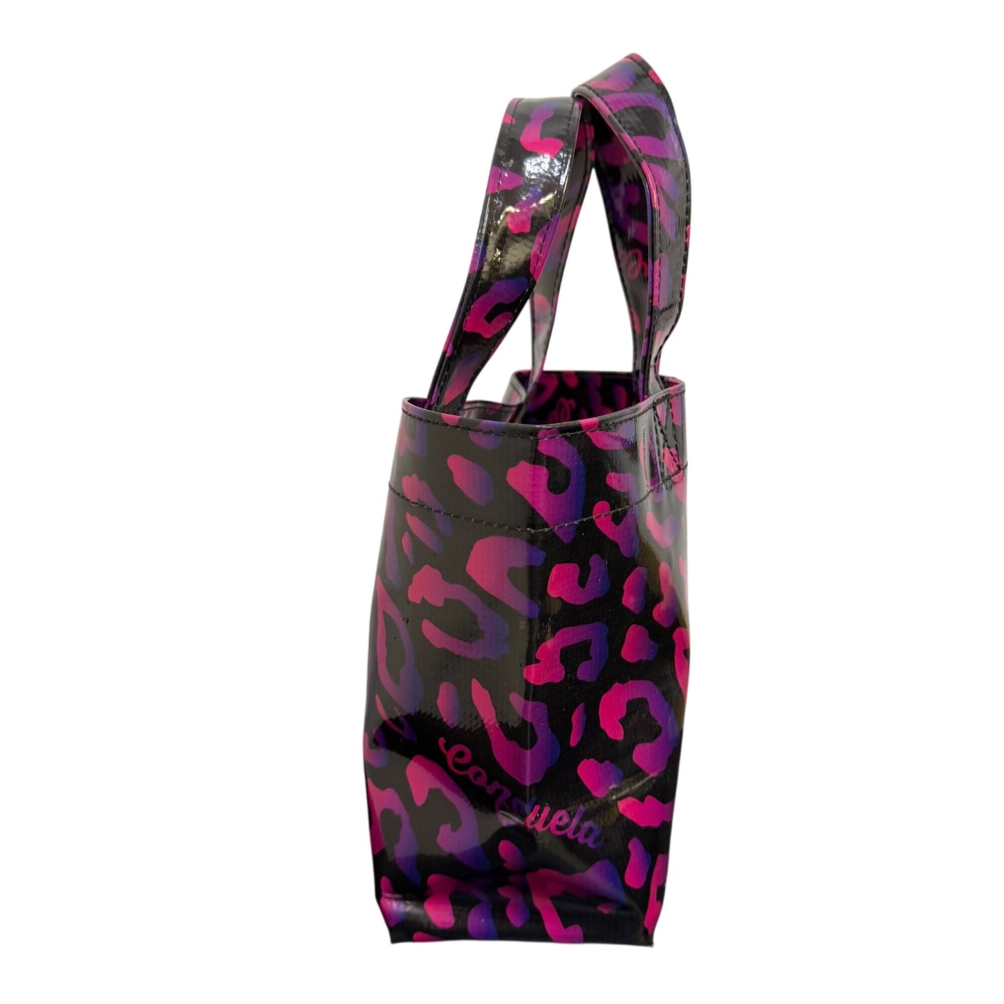 Consuela Print Tote Bag Black Pink Leopard