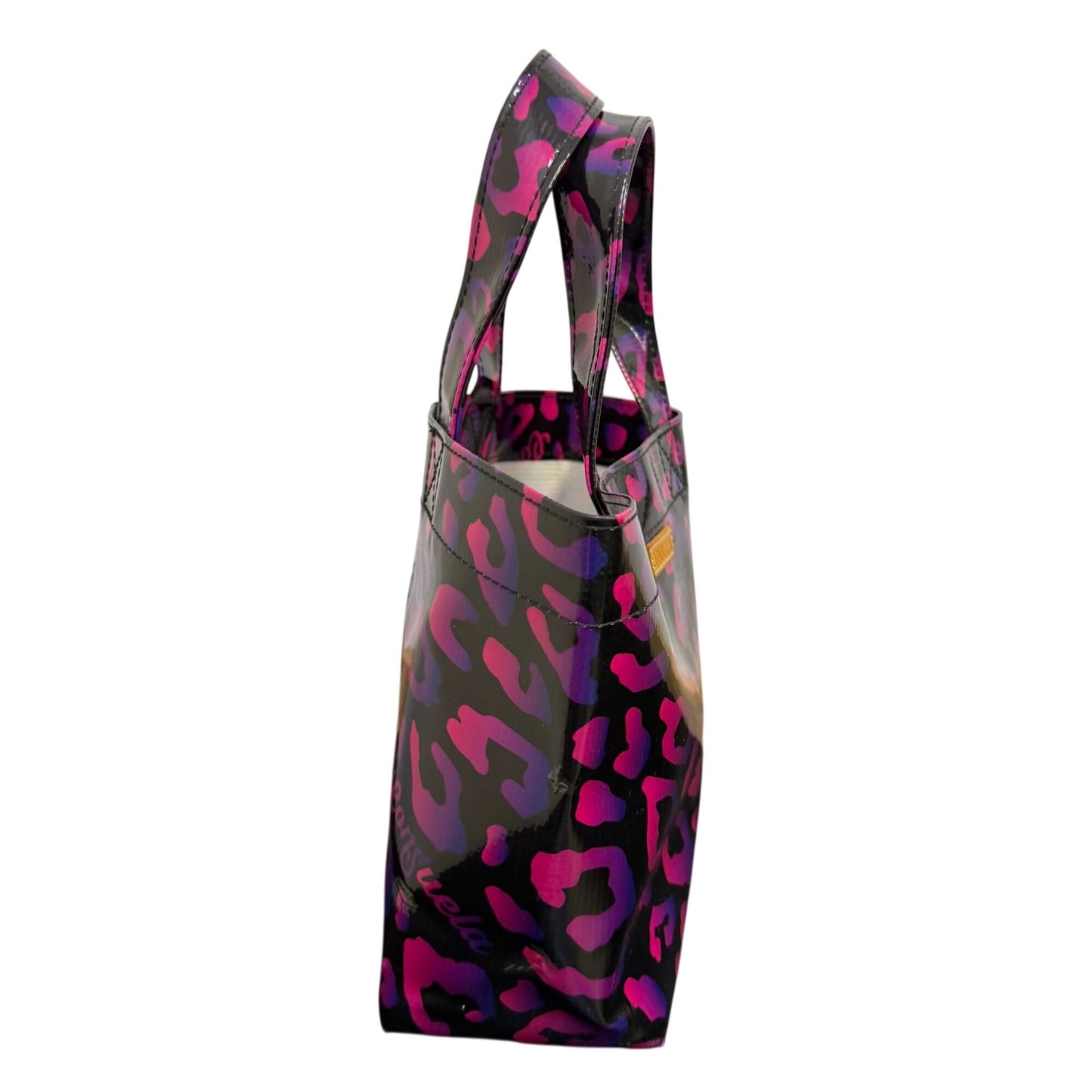Consuela Print Tote Bag Black Pink Leopard