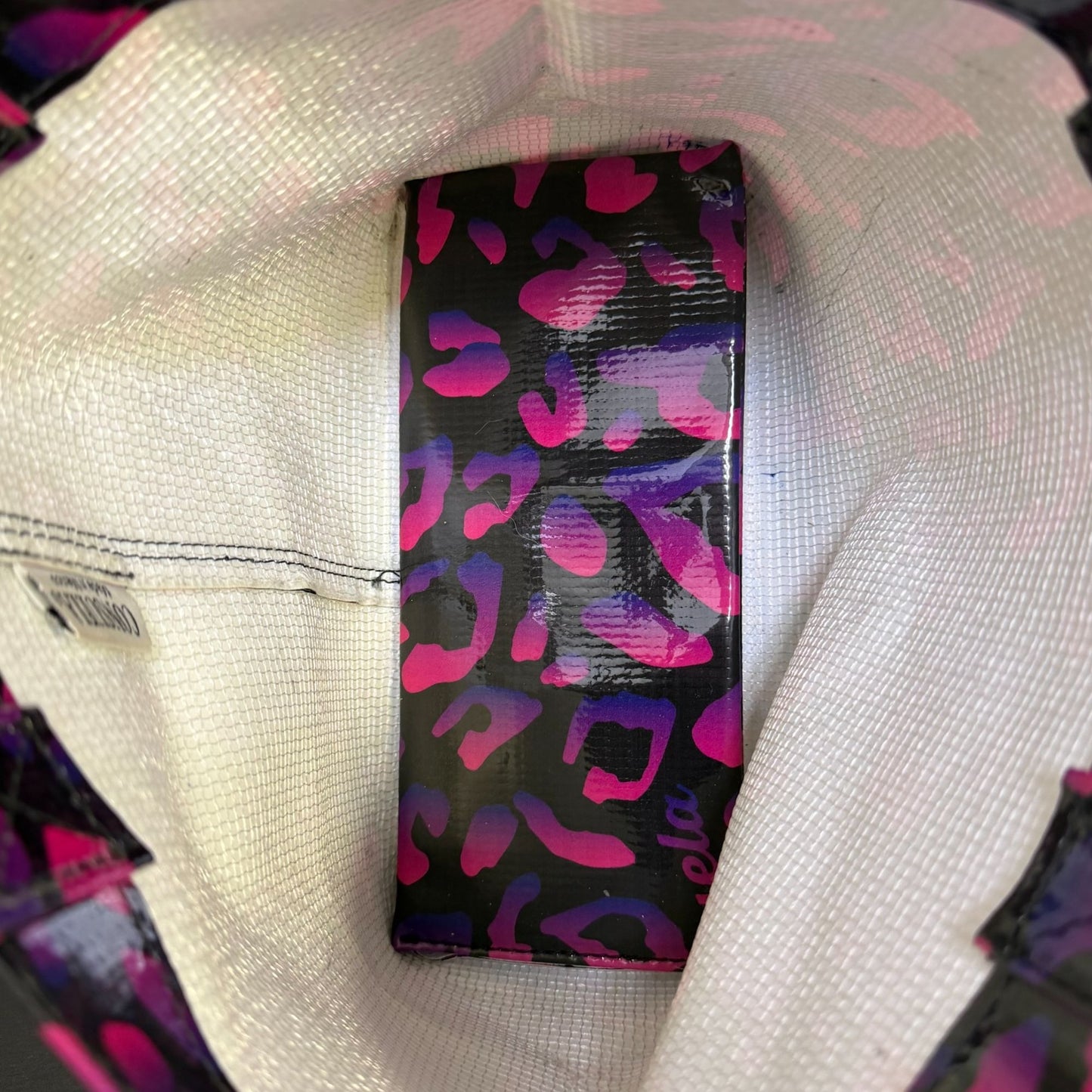 Consuela Print Tote Bag Black Pink Leopard