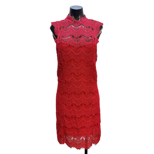 NWT Intimately Free People Red Lace Open Back Dress Size Large