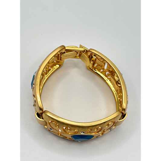 Brighton Versailles Jupiter Gold-Tone Bracelet With Blue Stones & Crystal Accents