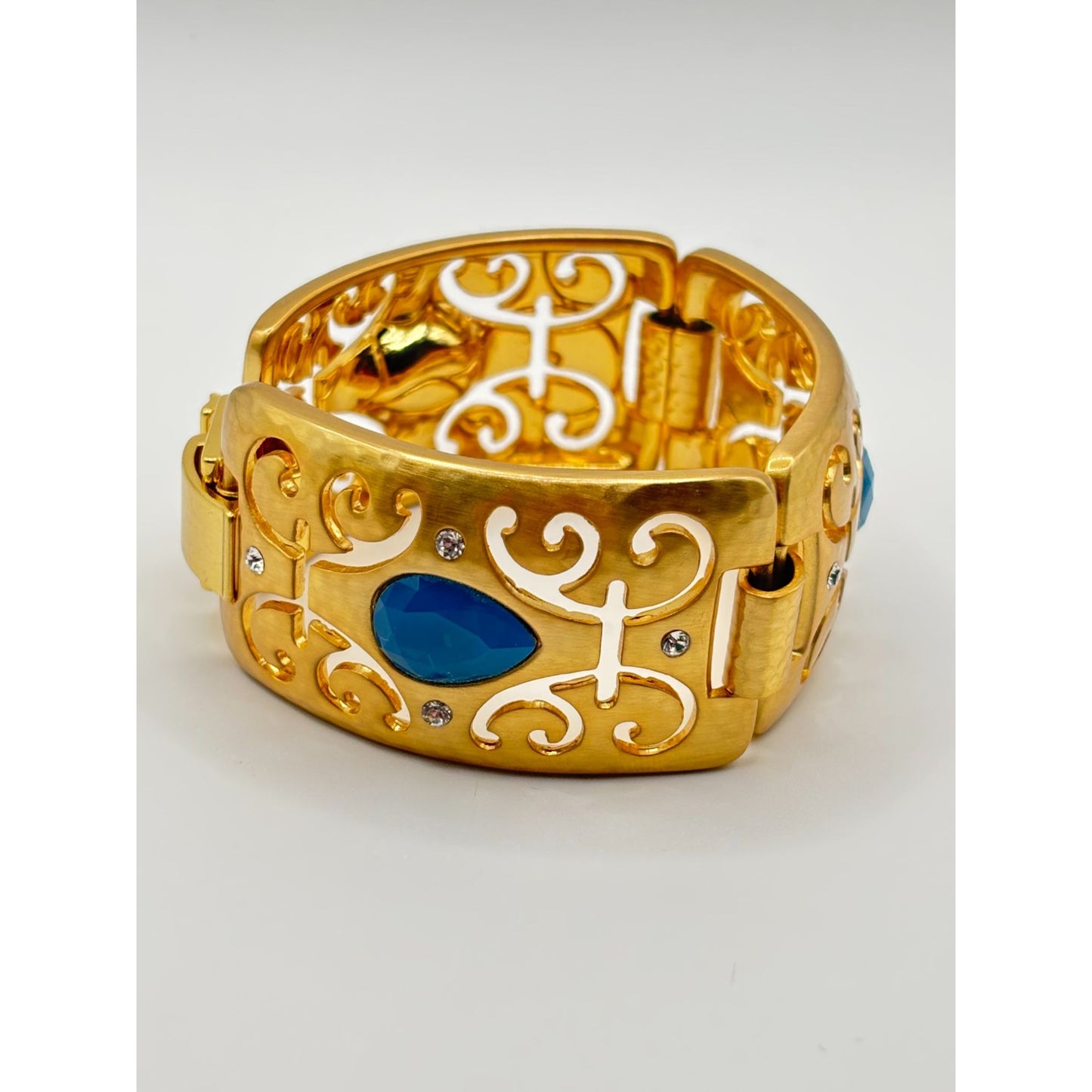 Brighton Versailles Jupiter Gold-Tone Bracelet With Blue Stones & Crystal Accents