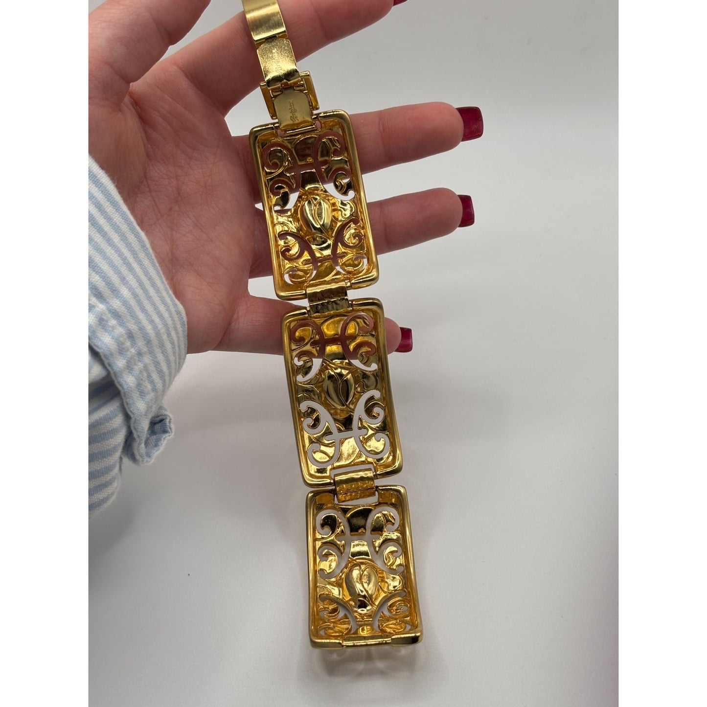 Brighton Versailles Jupiter Gold-Tone Bracelet With Blue Stones & Crystal Accents