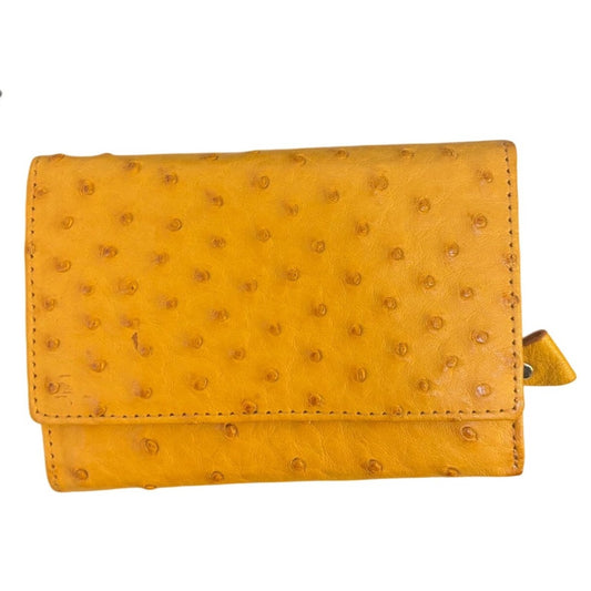 BMOF Genuine Ostrich Buttercup Wallet Australia