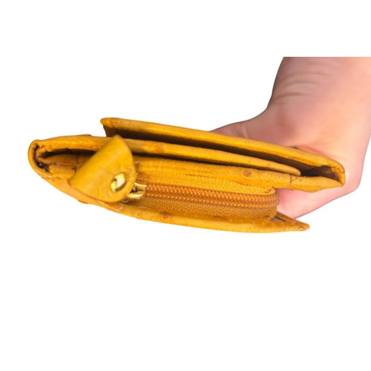 BMOF Genuine Ostrich Buttercup Wallet Australia