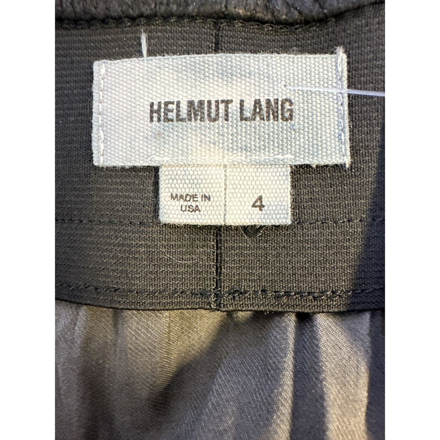 Helmut Lang Womens Gray Maxi Skirt Black Waistband Side Slit Size 4