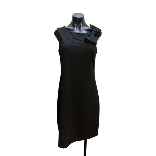 Betsey Johnson Black Sleeveless Midi Dress w/Bow Detail