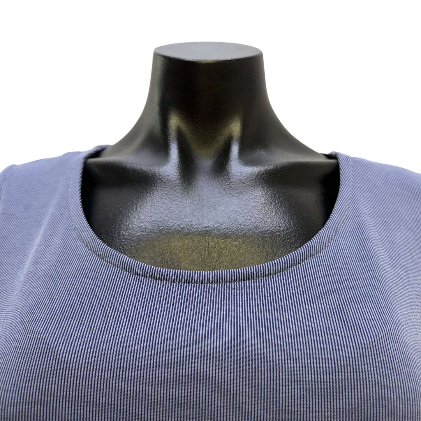Alembika Blue Sleeveless Asymmetrical Loose-Fit Tunic Blouse Size 6/16-18
