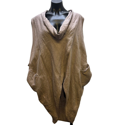 NWT Comfy U.S.A. Oversized Cowl Brown Blouse XL