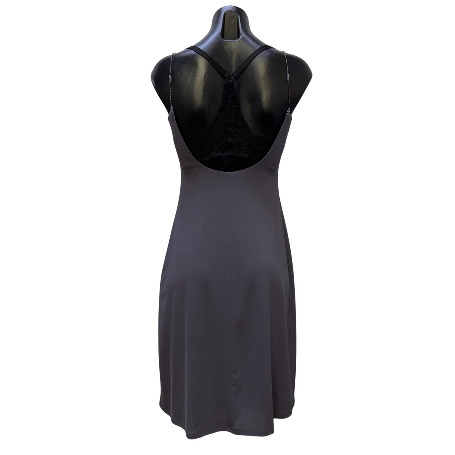 Laundry By Shelli Segal Lavender Slip Dress Open Back Size 8