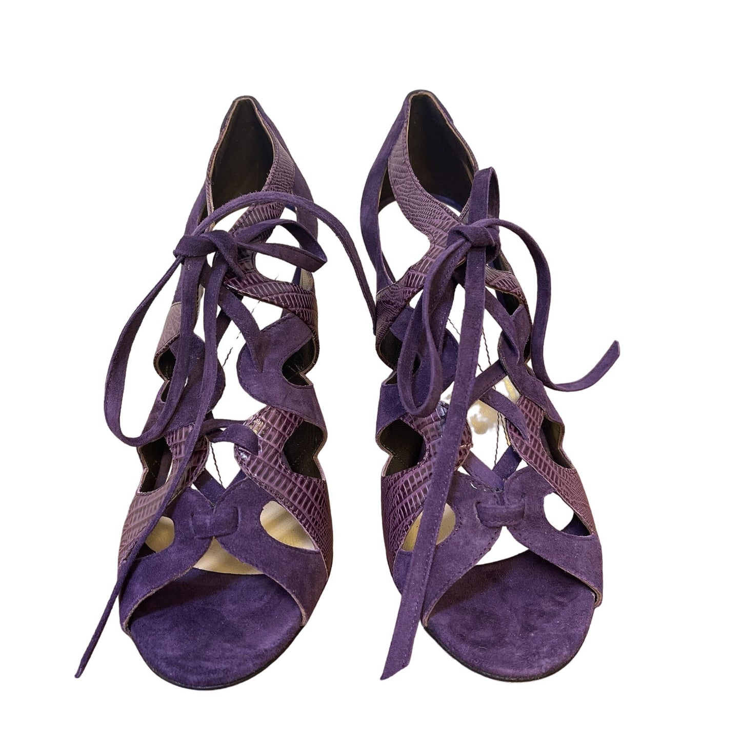 *Kate Spade Purple Leather Suede Heels Size 8.5