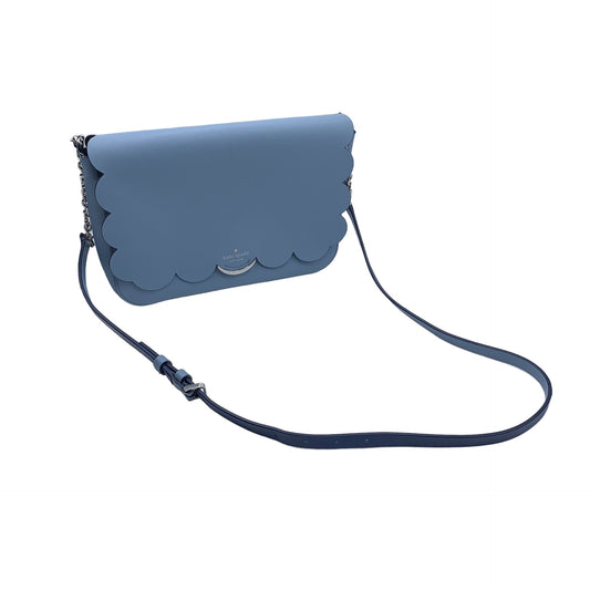 Kate Spade Blue Scalloped Flap Part Chain Strap Crossbody Handbag Size Medium