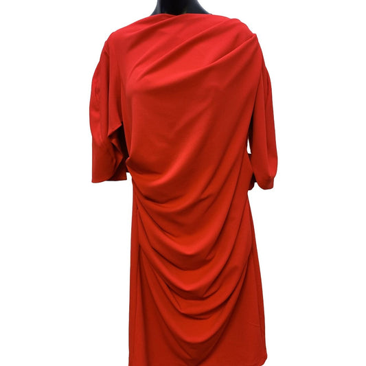 Betsy Adam Red Cape Back Dress Size 18W