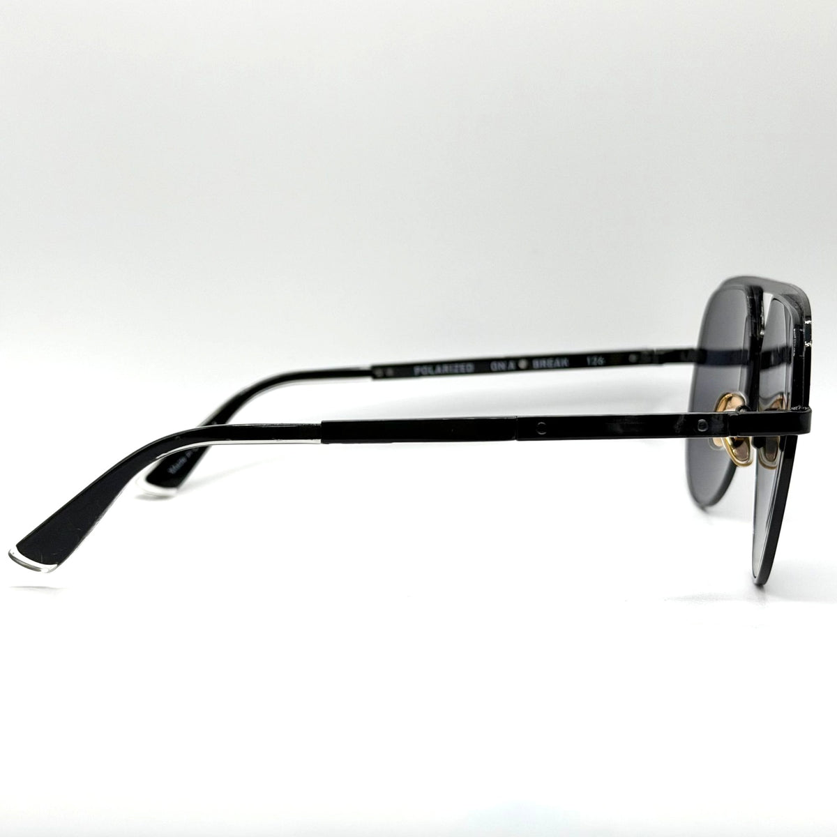 QUAY On A Break Black Polarized Sunglasses With Case