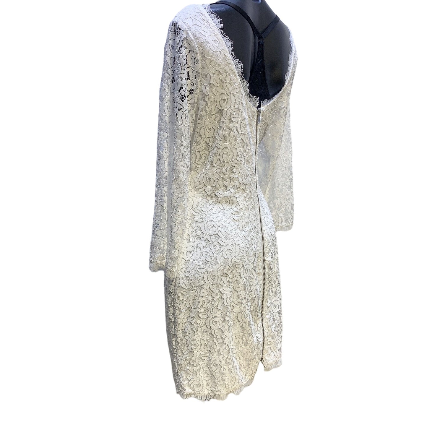 NWT Diane Von Furstenberg White Lace Dress 14