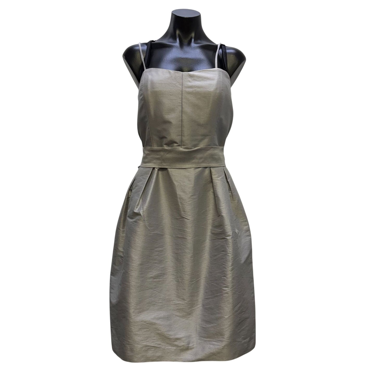 JS Boutique Gray Belted Sheath Dress With Back Tie Bow Size 12