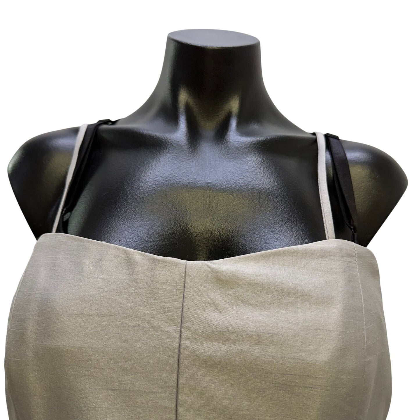 JS Boutique Gray Belted Sheath Dress With Back Tie Bow Size 12