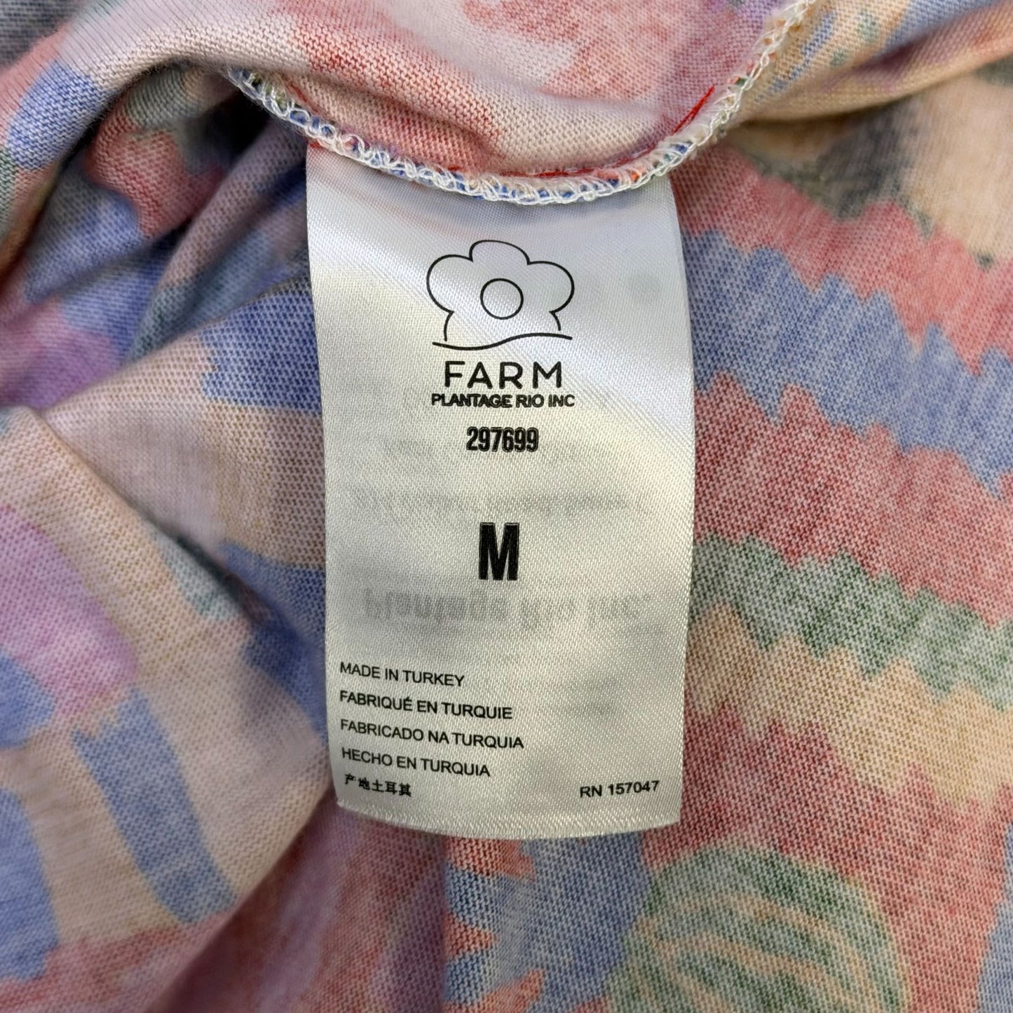 Farm Rio Multicolor Sleeveless Geometric Pattern Knit Dress Size M