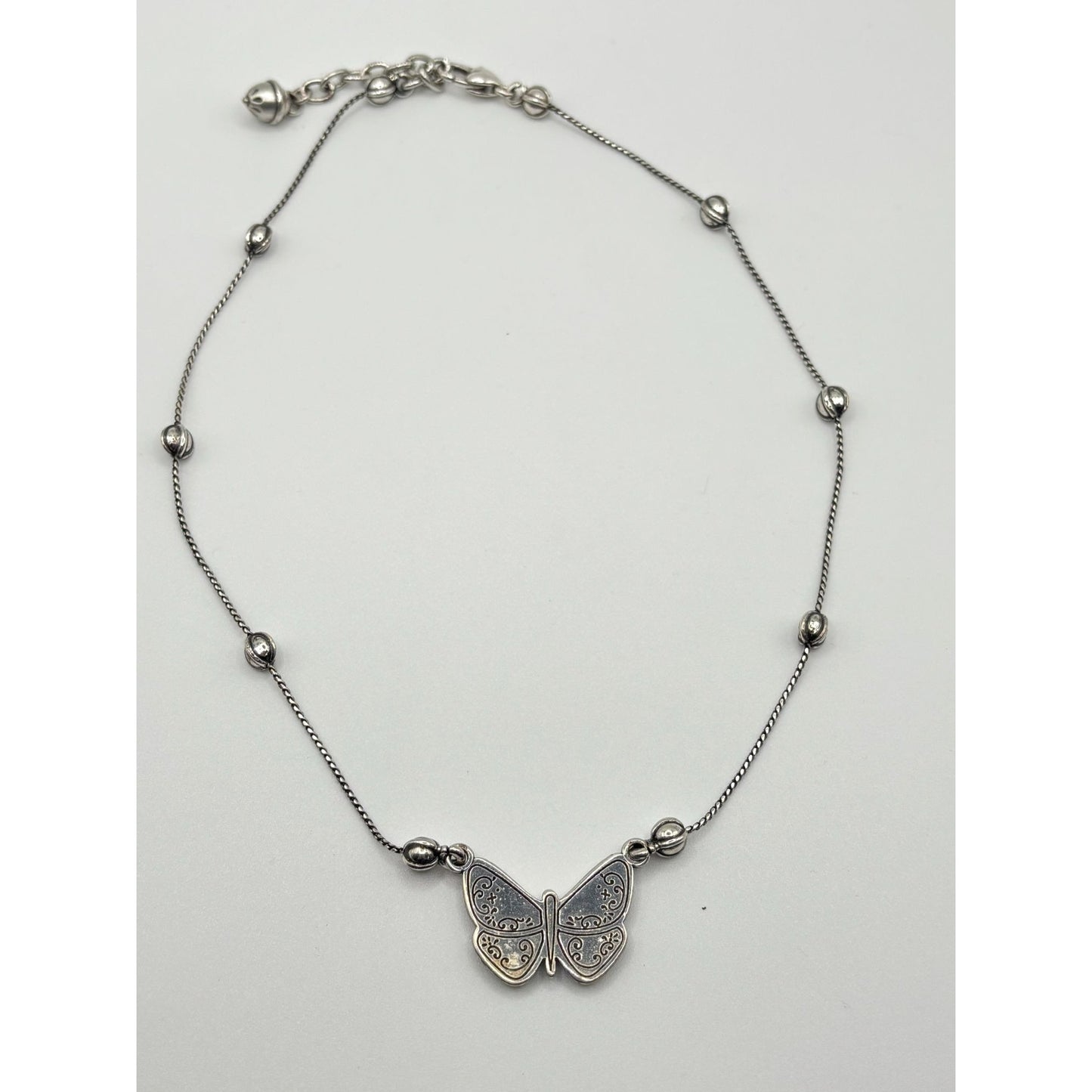 Brighton Retired Mariposa Butterfly Necklace Silver-Tone