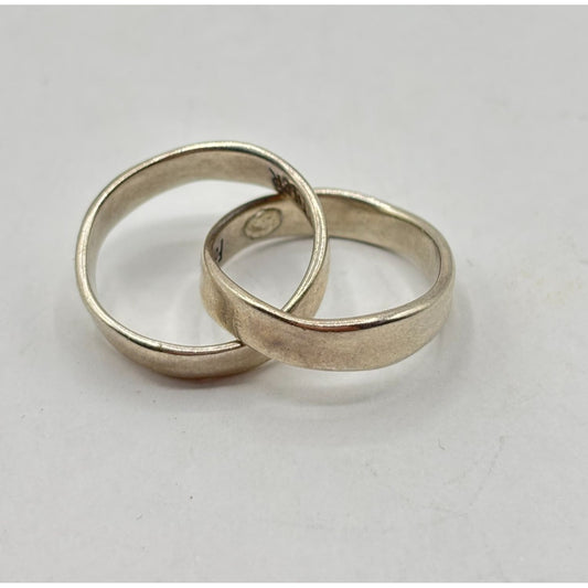 Sterling Silver 925 Double Linked Rings "Forever Together"