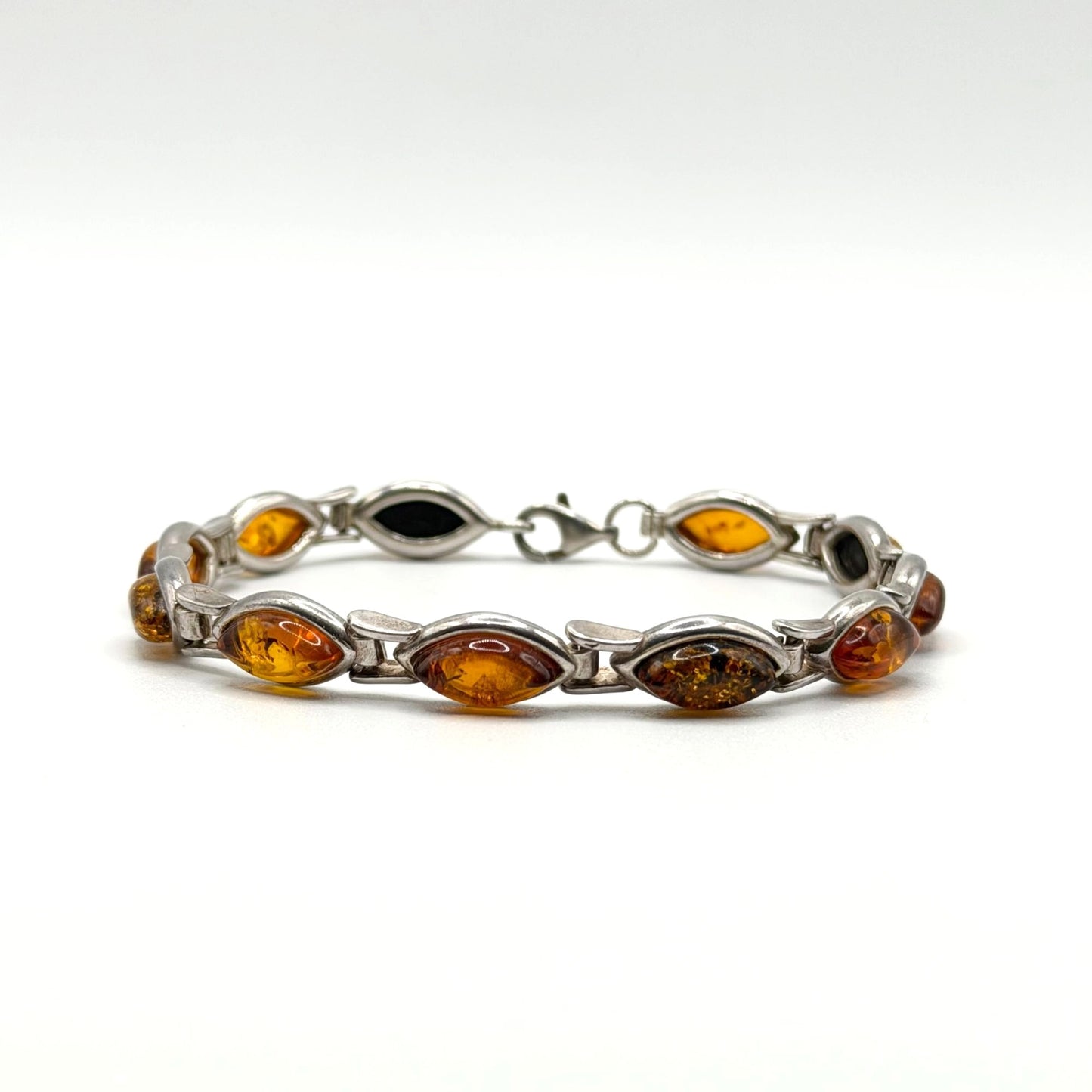 925 Sterling Silver Baltic Amber Bracelet