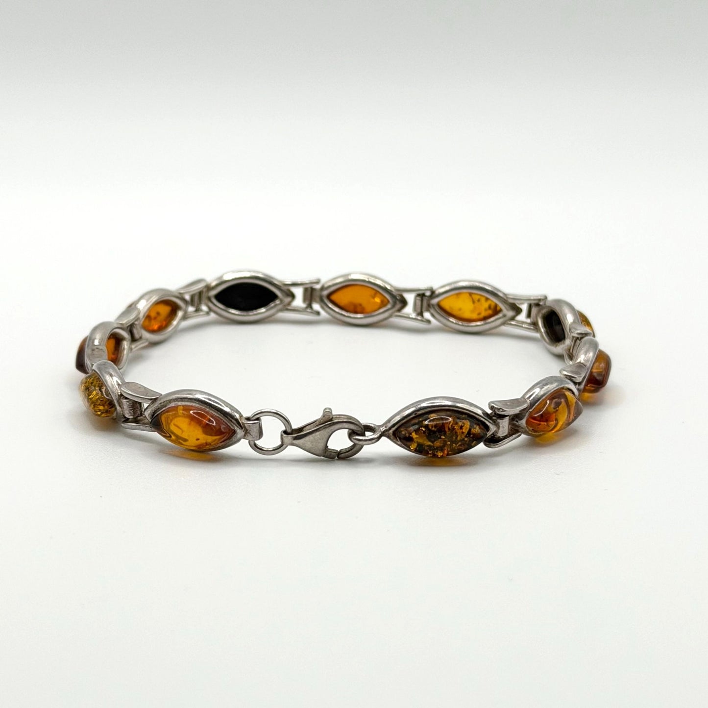 925 Sterling Silver Baltic Amber Bracelet