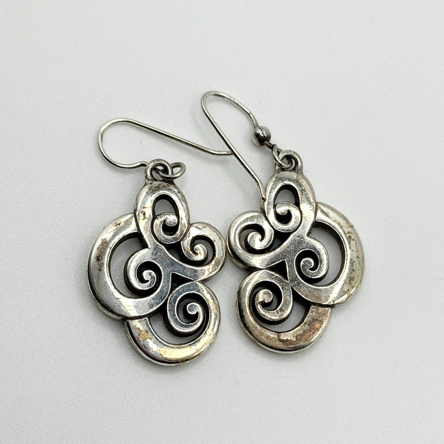 Brighton Vertigo Spiral French Wire Earrings Silver-Tone