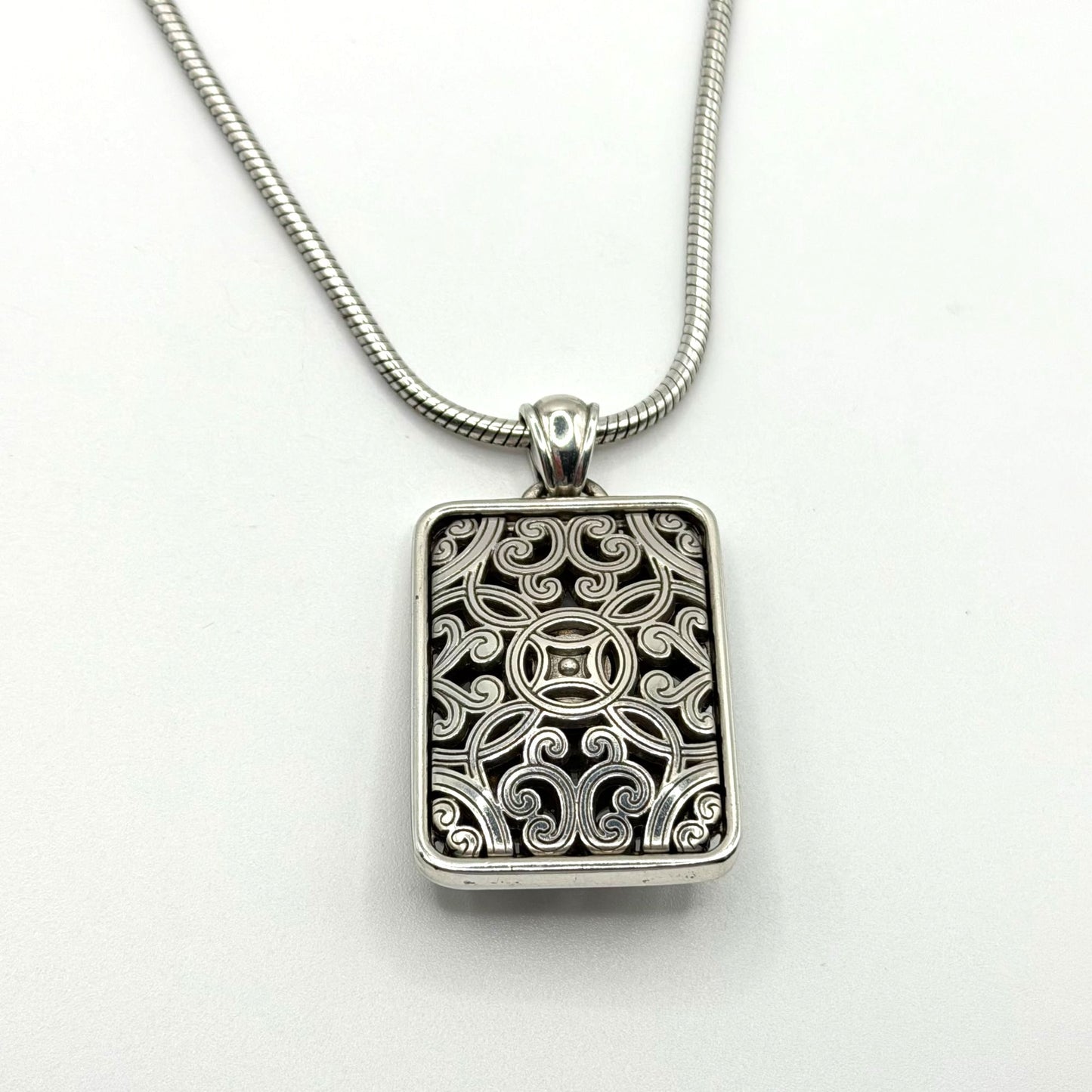 Brighton Serendipity Silver Necklace With Crystal Pendant