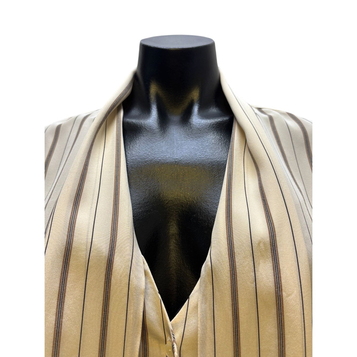 Nili Lotan Silk Striped Blouse Cream Multi S