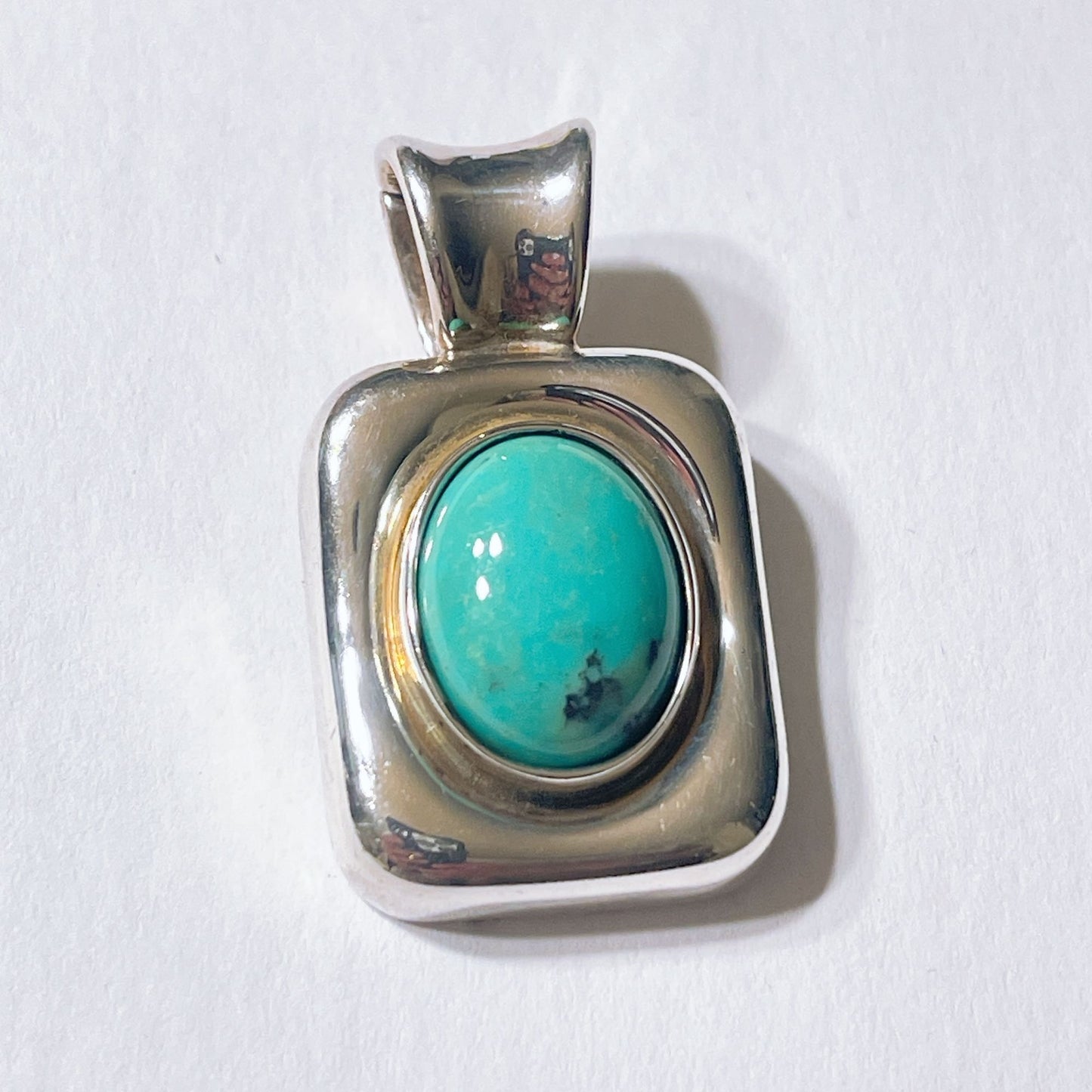 Sterling Silver & Turquoise Pendant Southwest Style