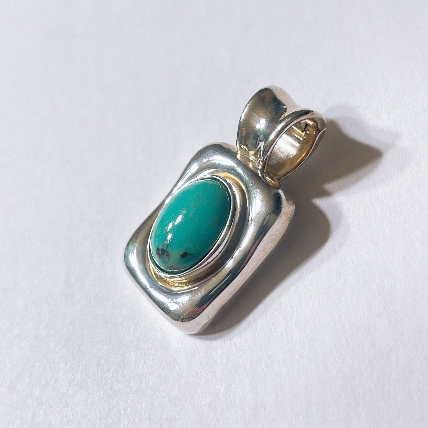 Sterling Silver & Turquoise Pendant Southwest Style