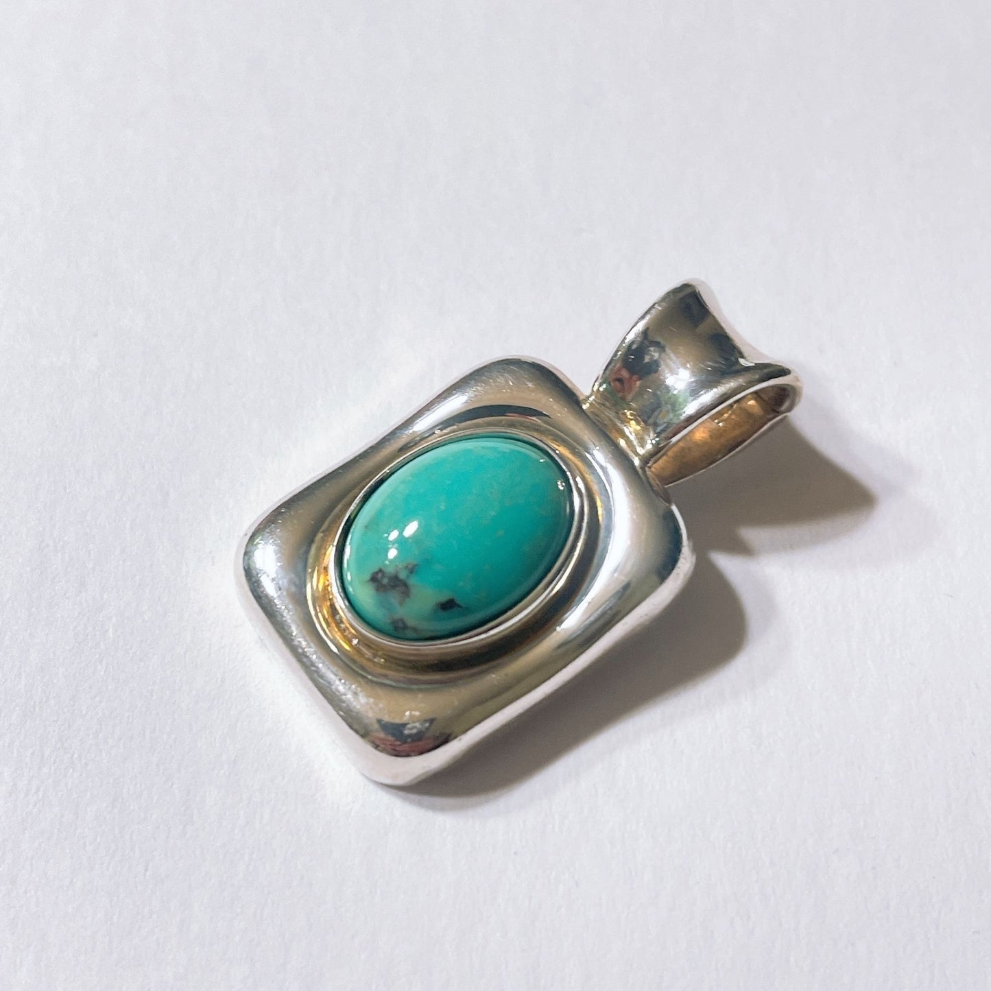 Sterling Silver & Turquoise Pendant Southwest Style