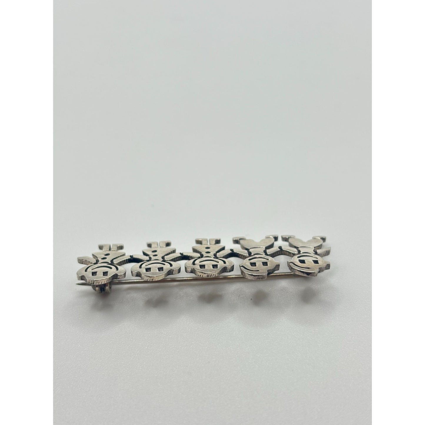 Sterling Silver Mexico 925 Family Brooch Pin