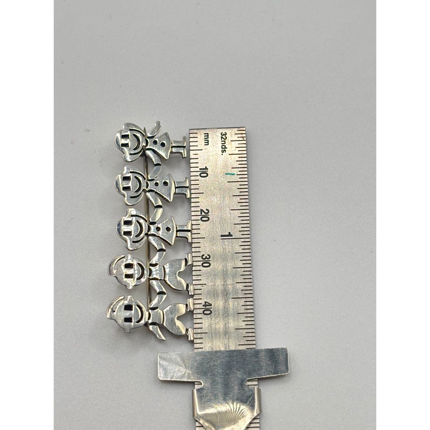 Sterling Silver Mexico 925 Family Brooch Pin