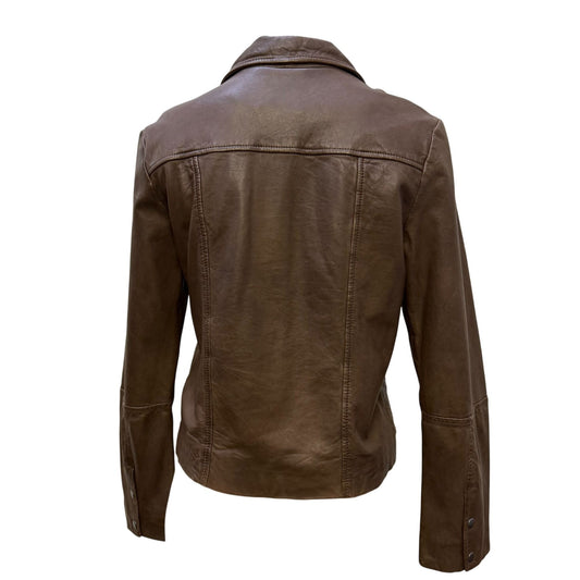Hinge Brown Leather Jacket S