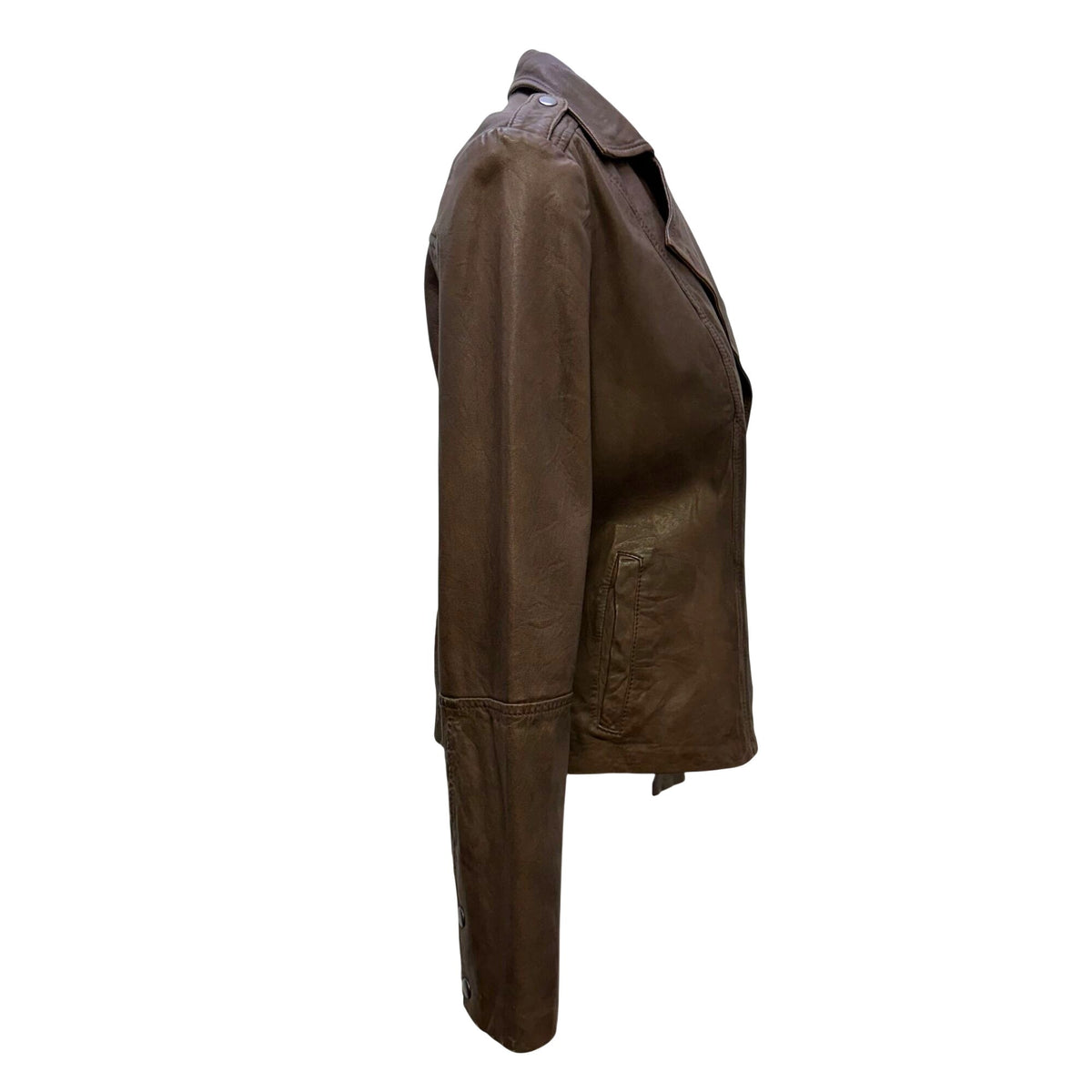 Hinge Brown Leather Jacket S