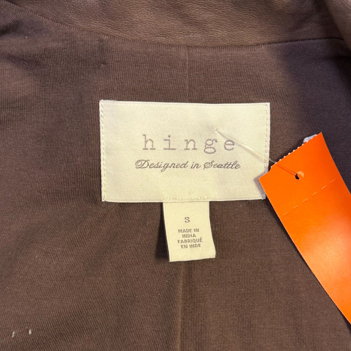 Hinge Brown Leather Jacket S