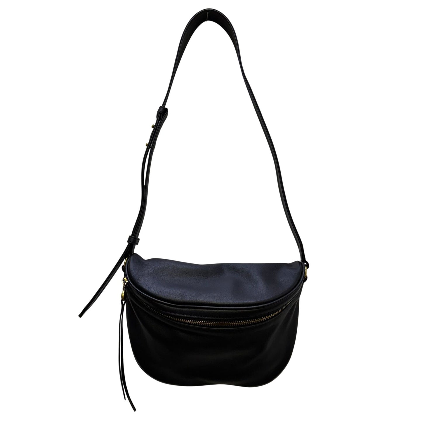 Hobo Black Leather Juno Crossbody Belt Bag With Adjustable Strap