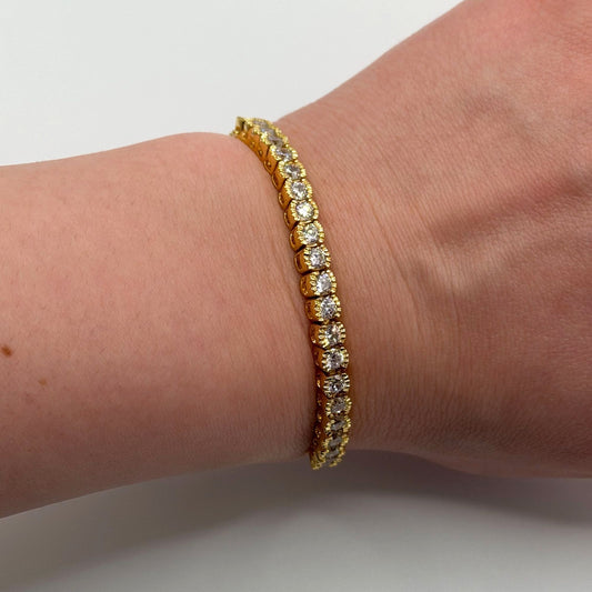Kendra Scott Gold Tone Adjustable Bracelet With Crystal Accents