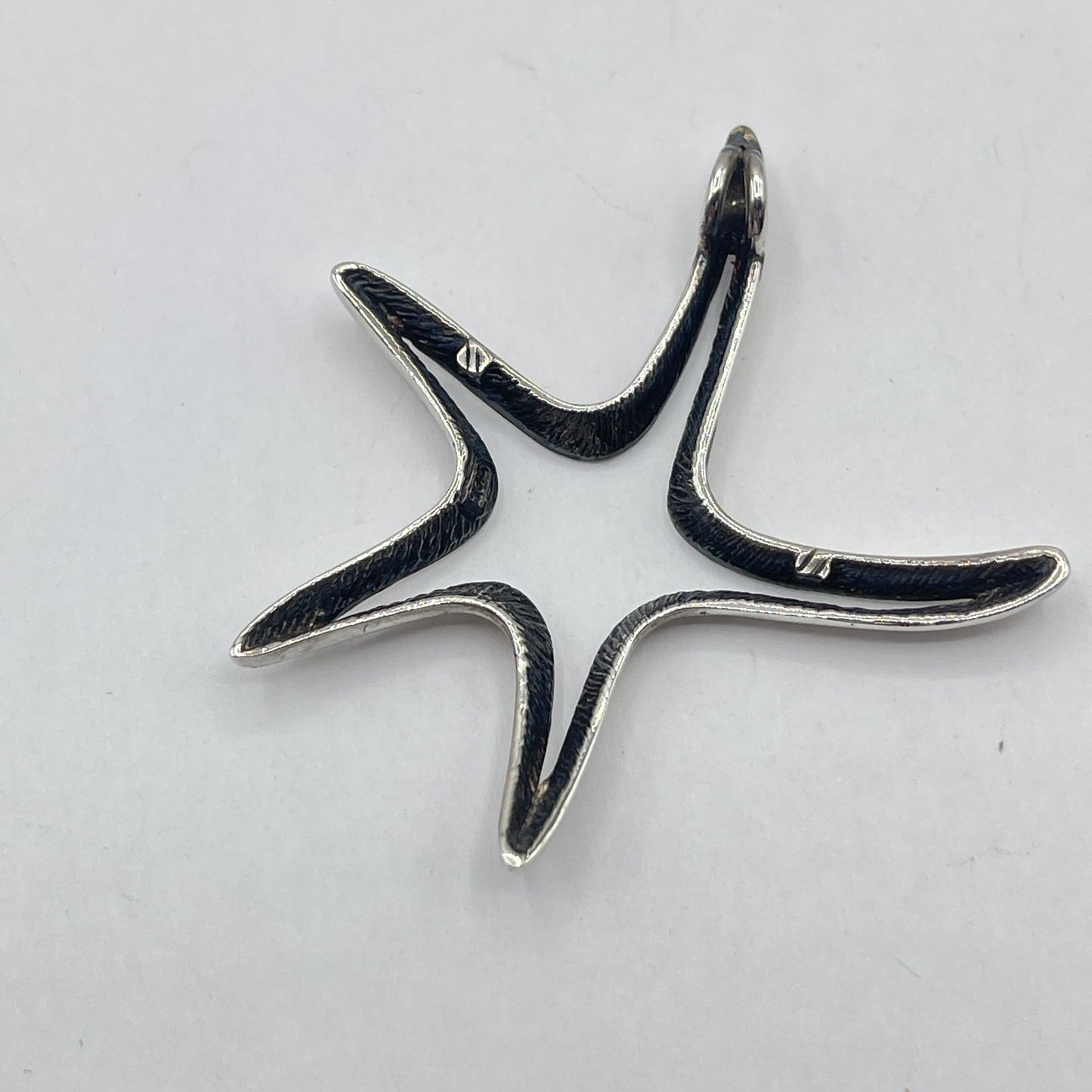 Sterling Silver Starfish Pendant Design 2.5" x 2.5" Unisex Jewelry