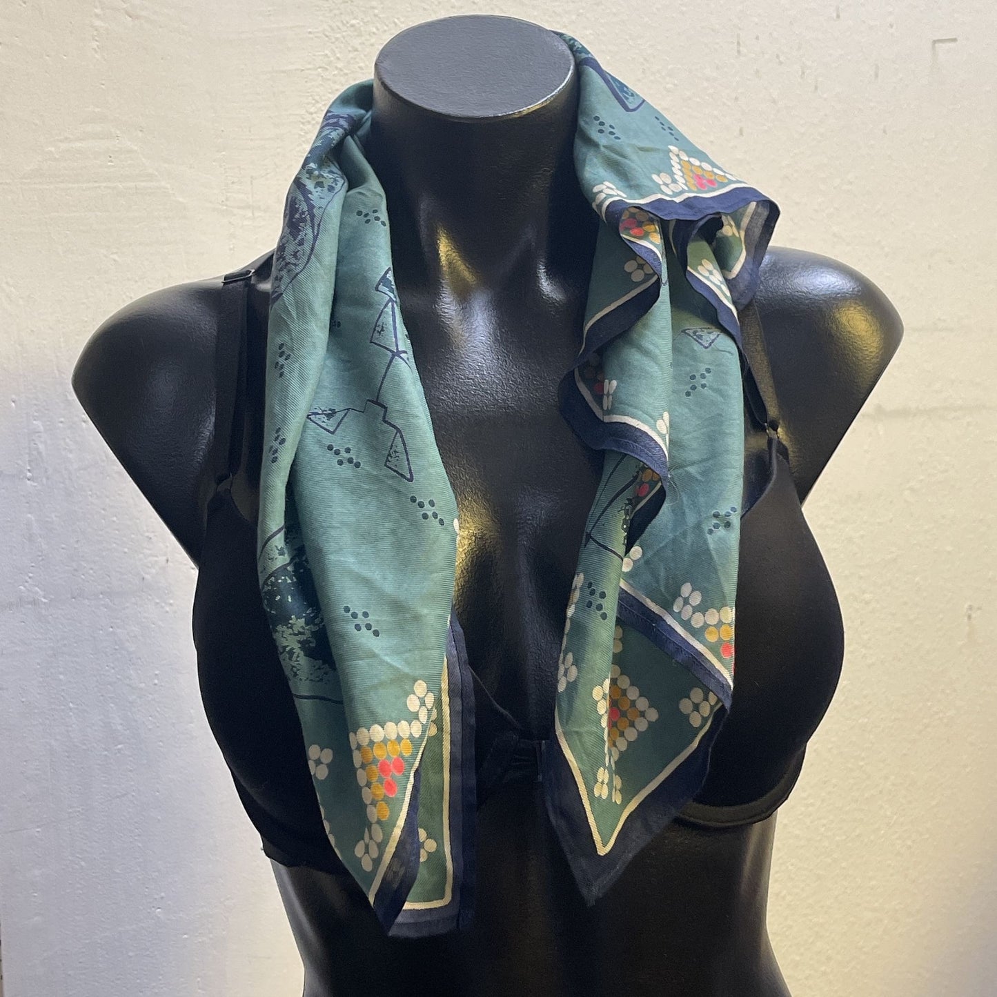 Double D Ranch "Play Nice Be Free" Bandana Scarf Teal Multi