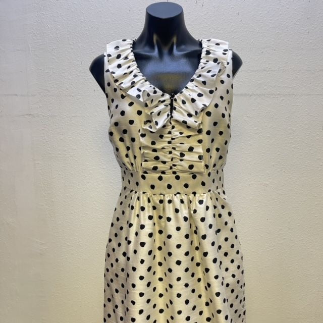 Kate Spade White Black Polka Dot Dress Size 4